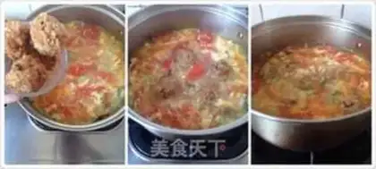 Make Tomatoes, eggnut soup step 4