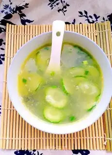 Make Shrimp leather cucumber egg soup step 14