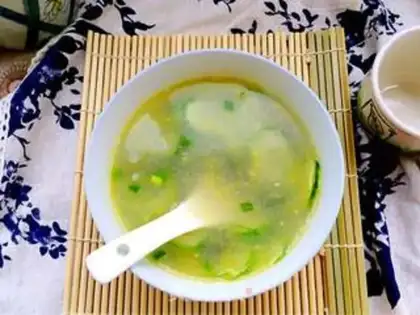Make Shrimp leather cucumber egg soup step 15