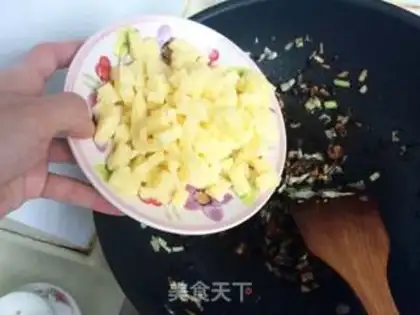 Make Spoons, potatoes, egg and rice step 10