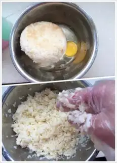 Make Spoons, potatoes, egg and rice step 14
