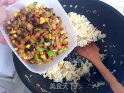 Make Spoons, potatoes, egg and rice step 16
