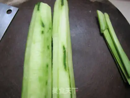 Make Fans chopping peppers, silk melons step 2