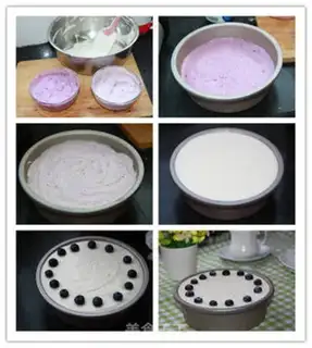 Make Blueberry frozen cheesecake step 3