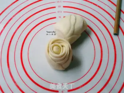 Make The colored rose bun step 7