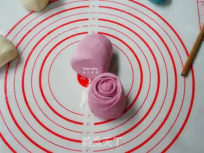 Make The colored rose bun step 8
