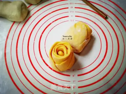 Make The colored rose bun step 9