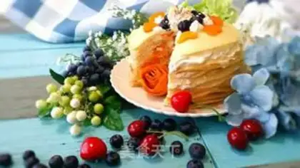 Make The durian cake step 22