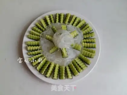 Make A cucumber mix fan step 7