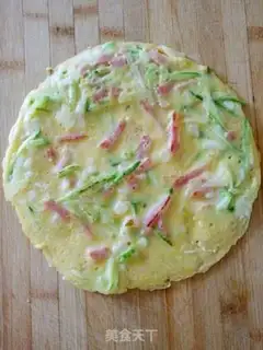 Make cucumber ham cake step 3