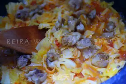 Make Cheese and cabbage for chicken step 6