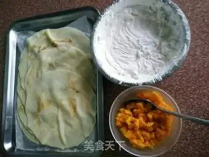 Make Mango lasagna cake step 4