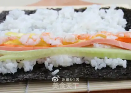 Make Sushi shrimp step 6