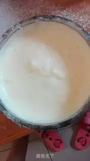 Make A glass cake without water step 2