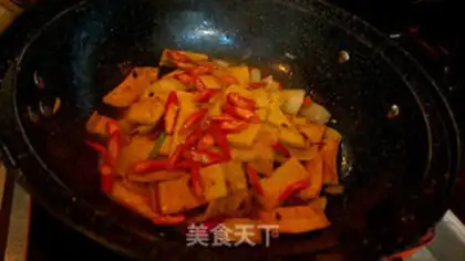 Make Soy sauce dry tofu step 15