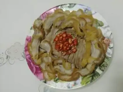 Make Wide plum white cut meat step 10