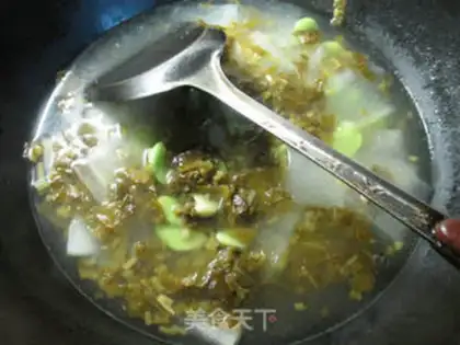 Make Snow pickles, bean soup step 6