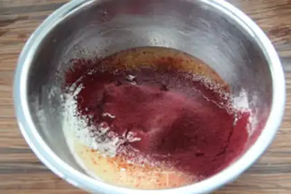 Make Red velvet cake step 3