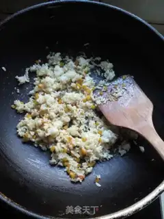 Make Pumpkin shrimp fried rice step 5