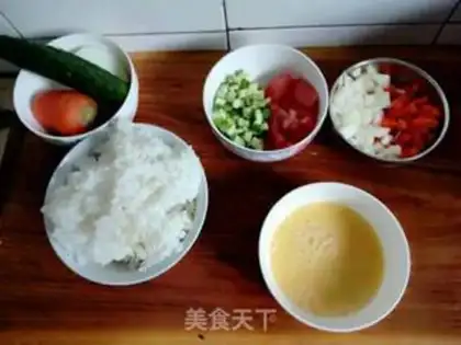Make Egg fried rice step 0
