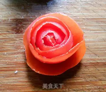 Make Homemade tomato roses step 4