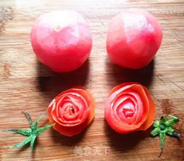 Make Homemade tomato roses step 5