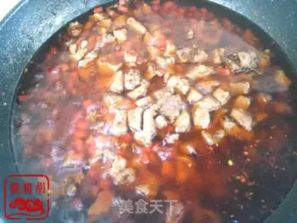 Make Spicy bean drum beef sauce step 9