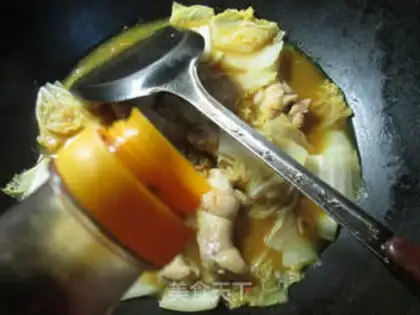 Make Curry and cabbage wings step 5