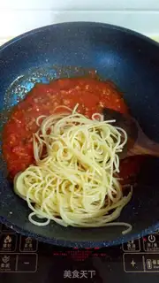 Make Tomato sauce pasta step 13