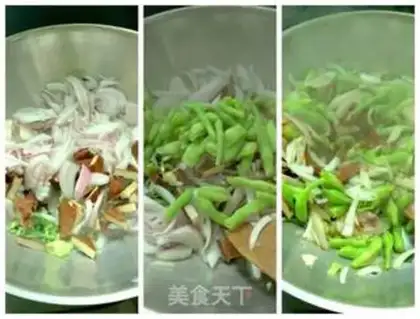 Make Onion bean horned dry step 2