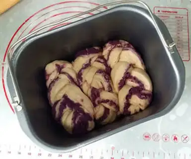 Make Purple coconut braid bread step 13