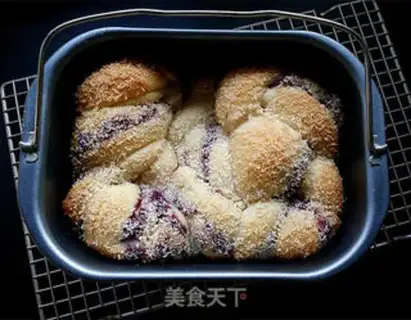 Make Purple coconut braid bread step 17