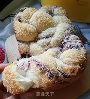 Make Purple coconut braid bread step 19