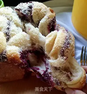 Make Purple coconut braid bread step 20