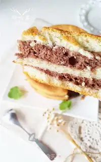 Make Double zebra cake step 21