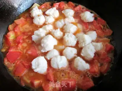 Make Tomato fish balls step 15