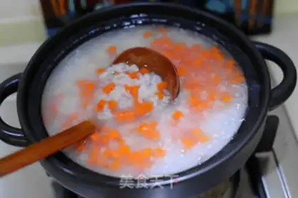 Make Chicken bacon and vegetable congee step 3