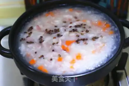 Make Chicken bacon and vegetable congee step 4