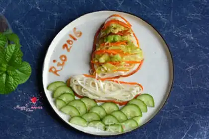 Make Carrot-covered noodles step 8