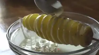 Make Cheese and potatoes tower step 4