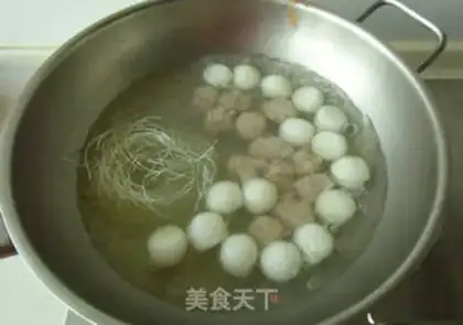 Make A meatball toad fan soup step 10