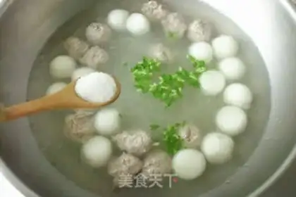 Make A meatball toad fan soup step 11
