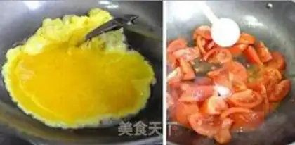 Make Tomato fried eggs step 1