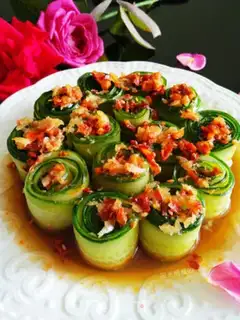 Make Spicy cucumber rolls step 12