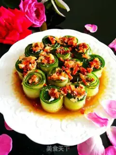Make Spicy cucumber rolls step 14