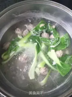 Make Soup meatball rice powder step 6