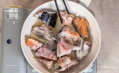 Make Salmon fish head step 5