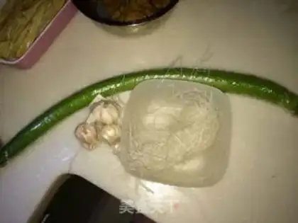 Make Garlic fan silk melon step 0