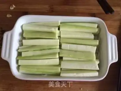 Make Garlic fan silk melon step 7