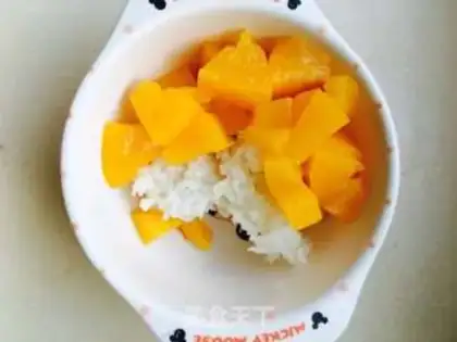 Make Peach milk for rice step 1